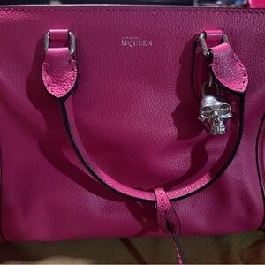 Alexander McQueen Fuchsia Tote with Skull Charm